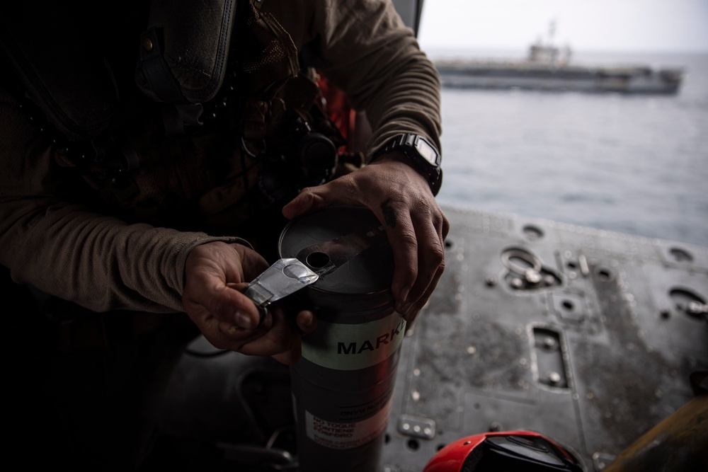 Abraham Lincoln conducts flight operations during friends and family day cruise