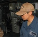 Sailors aboard the USS Howard stand watch in the North Pacific Ocean