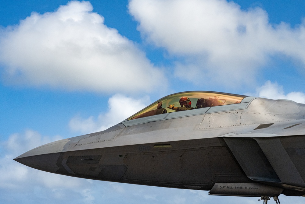 JBER F-22s operate out of Tinian FOS during Exercise Agile Reaper 24-1