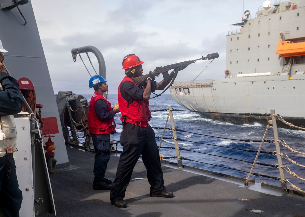 USS Dewey Conducts Replenishment-at-Sea with USNS Yukon