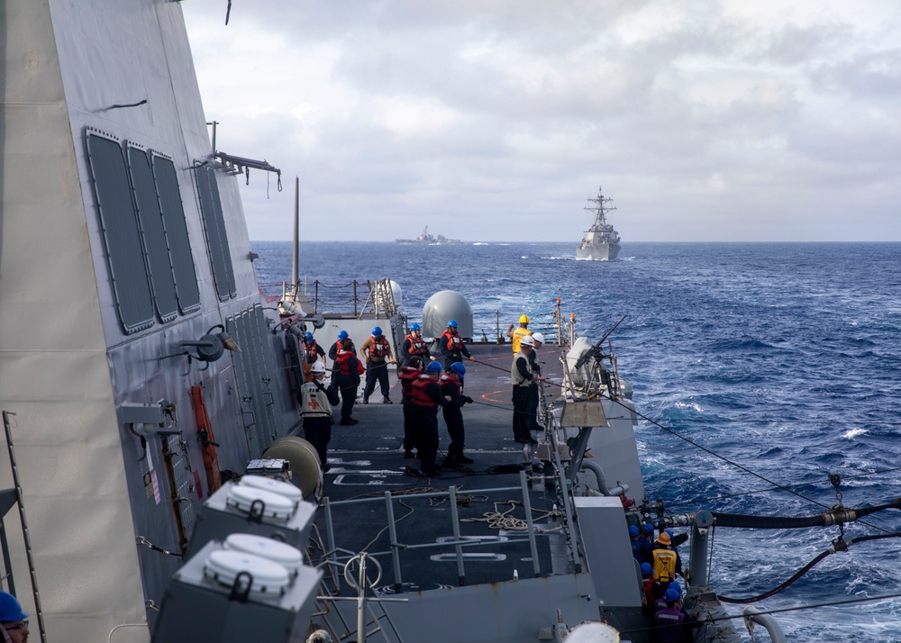 USS Dewey Conducts Replenishment-at-Sea with USNS Yukon