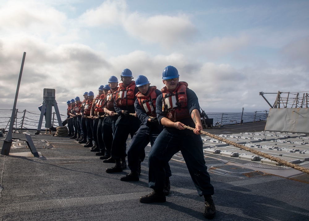 USS Dewey Conducts Replenishment-at-Sea with USNS Yukon