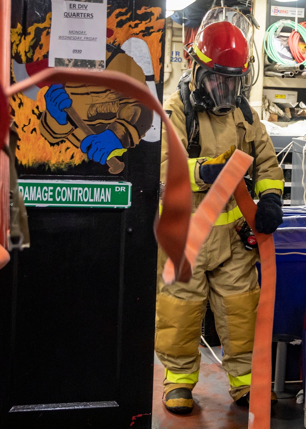 Sailors Conduct Damage Control Training Aboard USS Dewey