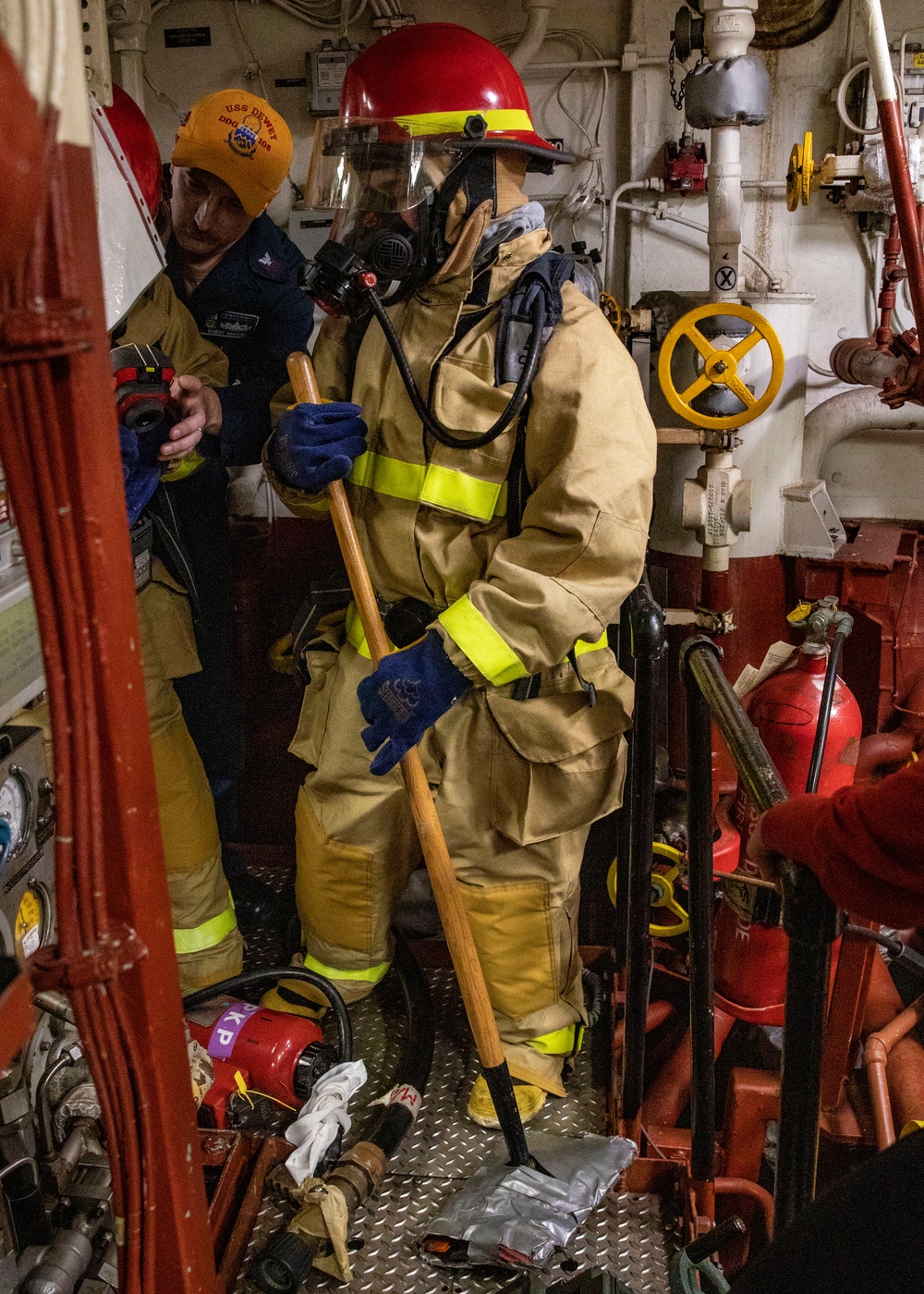 Sailors Conduct Damage Control Training Aboard USS Dewey