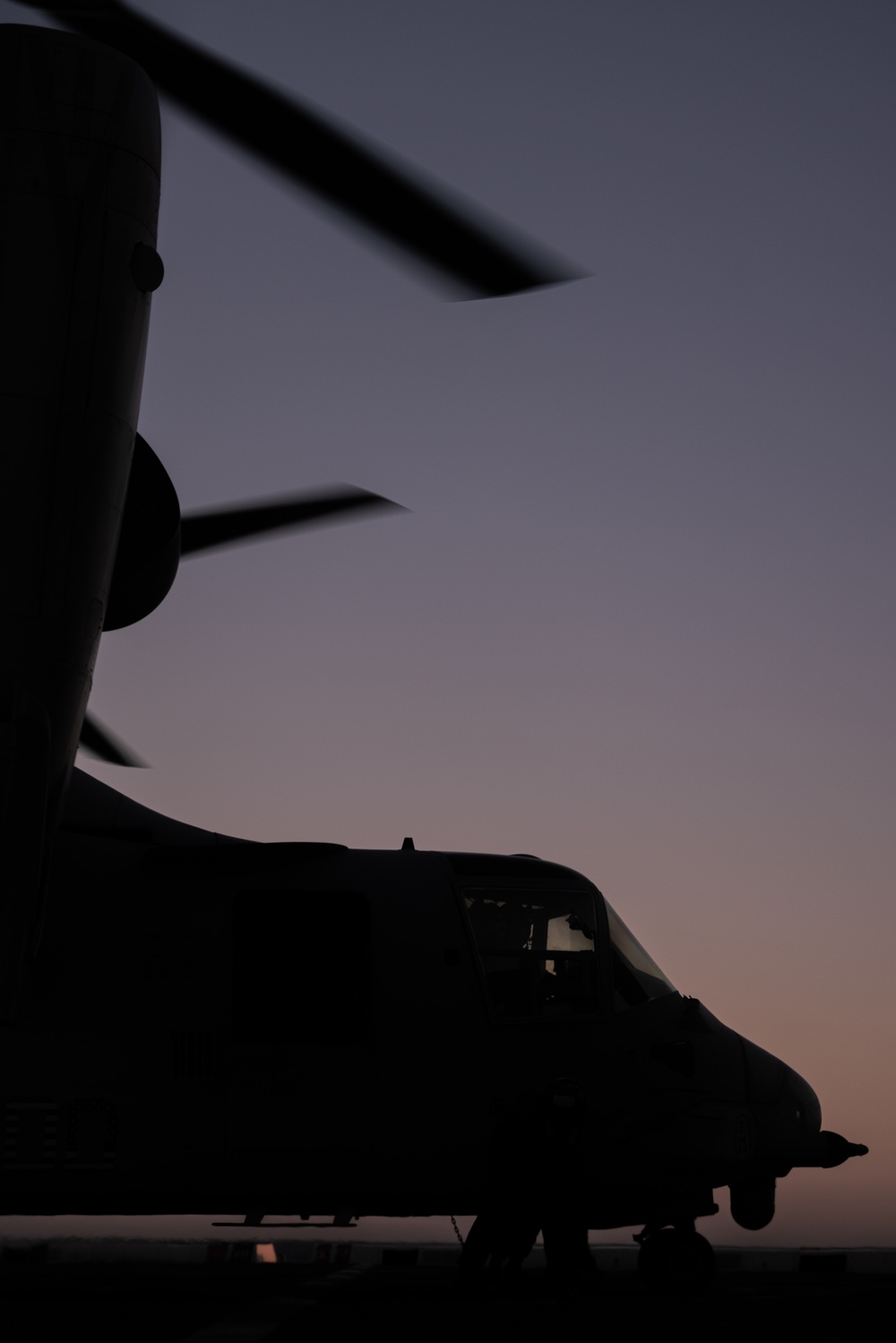 Marines and Sailors Conduct Night Flight Ops Aboard USS New York