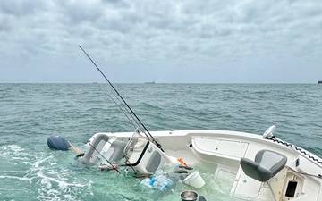 Coast Guard rescues 6 from sinking boat offshore Freeport, Texas [Image 1 of 3]
