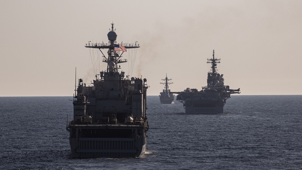 USS Wasp, USS Oakhill, and USS Cole Underway During COMPTUEX