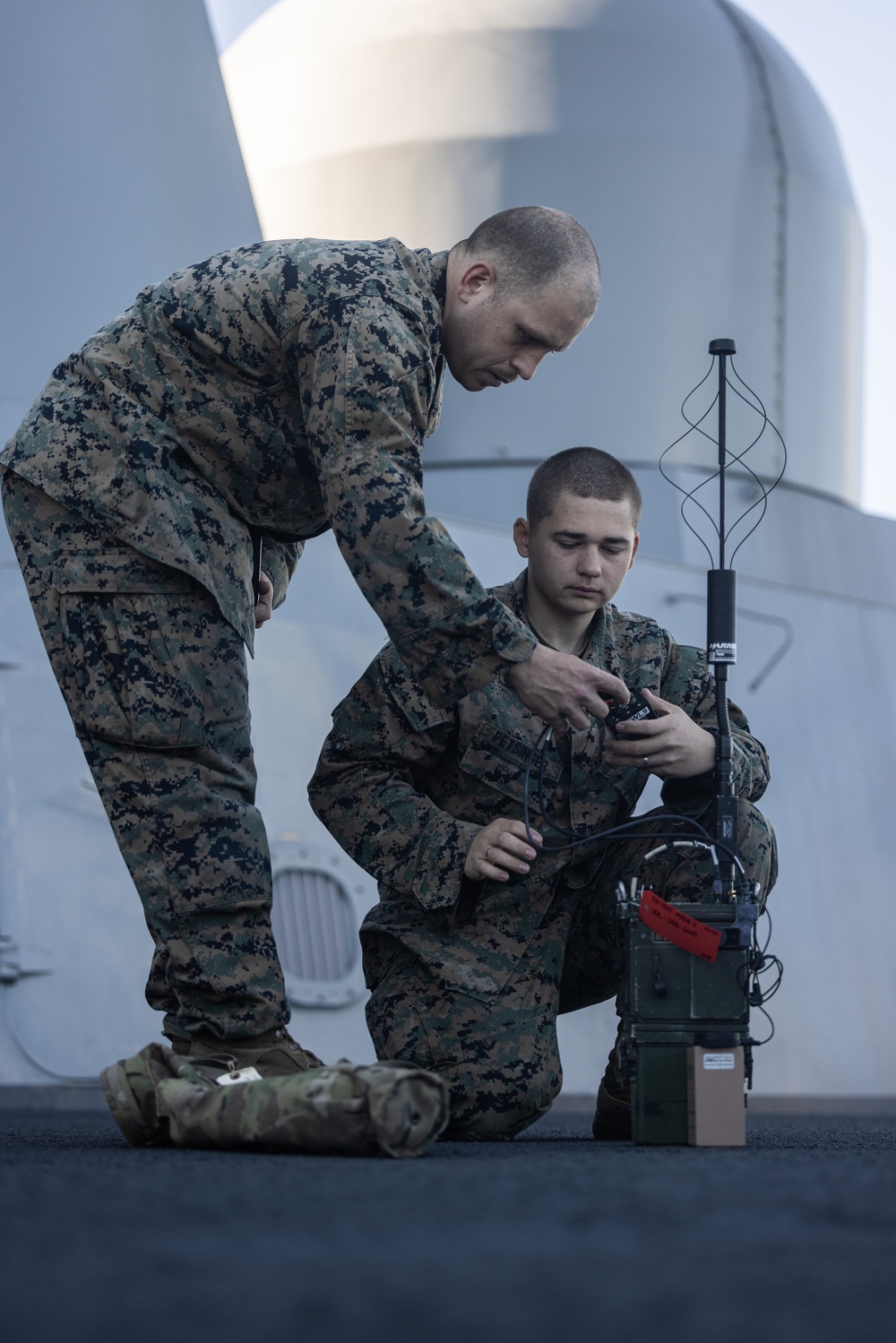 Marines and Sailors Conduct Radio Ops Aboard USS New York During COMPTUEX