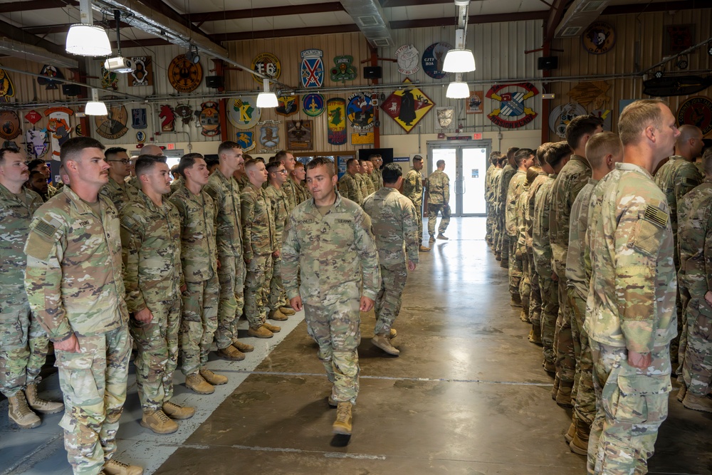 Task Force Paxton arrow company Patching Ceremony