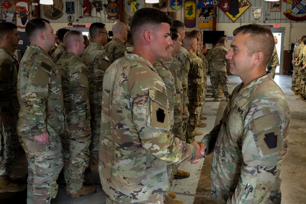 Task Force Paxton arrow company Patching Ceremony