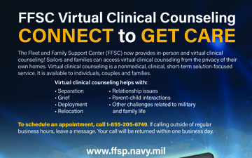 FFSP’s New Virtual Clinical Counseling, Another Avenue to Help Sailors, Navy Families