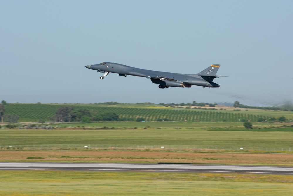 B-1Bs take off from Morón during BTF 24-2
