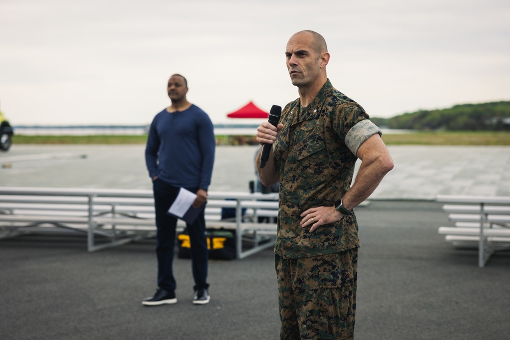 U.S. Marines participate in the Aircraft Rescue and Fire Fighter Rodeo on Marine Corps Base Quantico