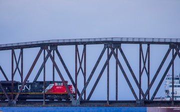 Sault Ste. Marie Railroad Bridge crossing at Soo Locks