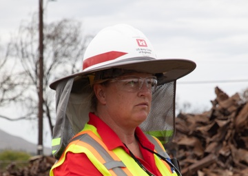 QA at work at the Pioneer Mills worksite in Lahaina.
