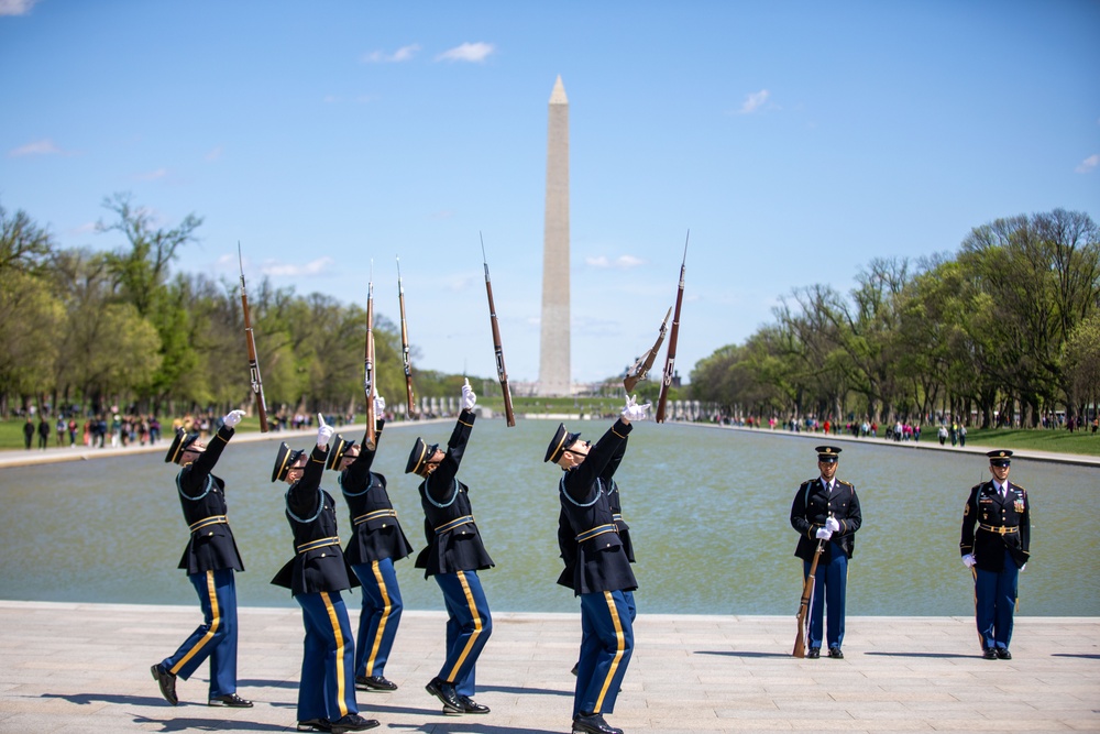 U.S. Army Drill Team Performs in Joint Service Drill Exhibition