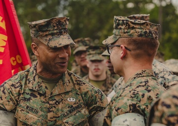 2d MARDIV Commanding General Recognizes Marines With Headquarters Battalion