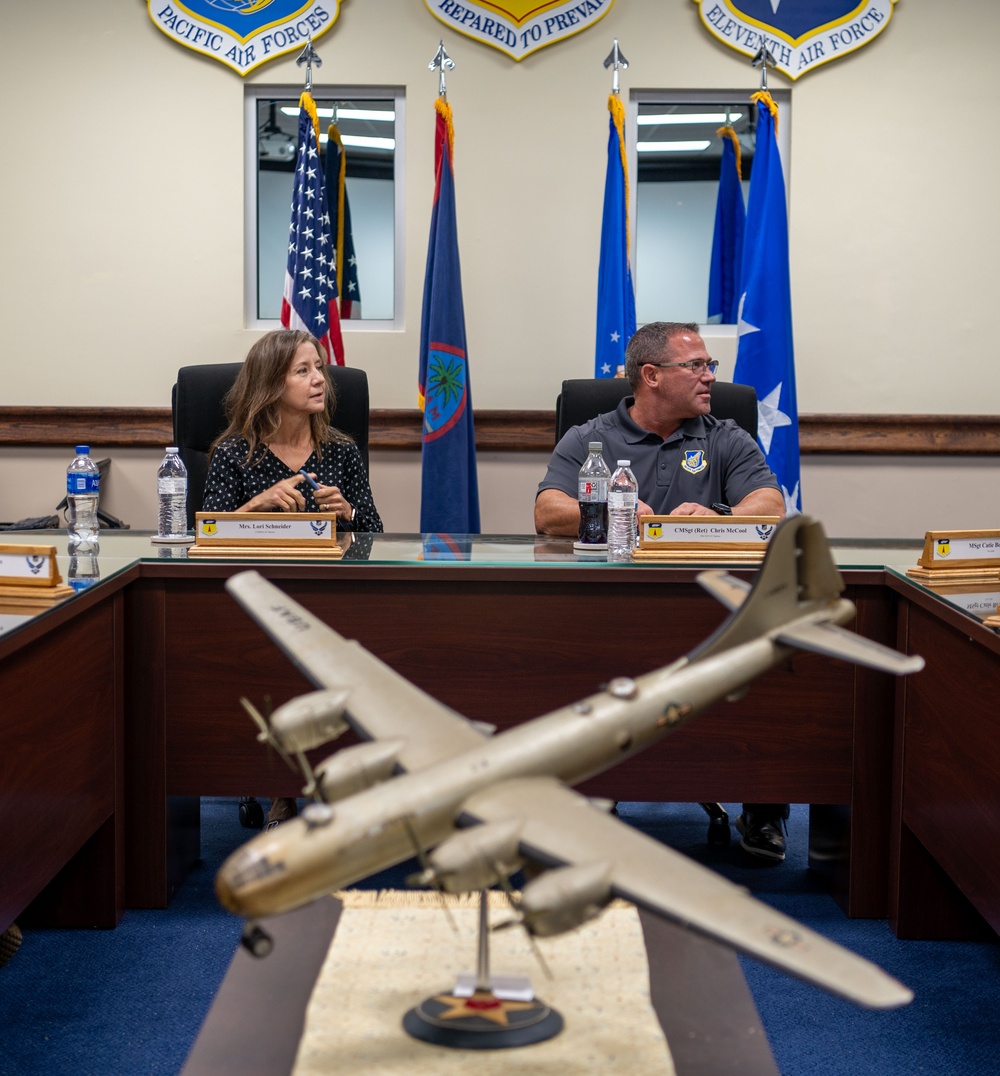 Pacific Air Forces’ command team spouses engage with Andersen AFB