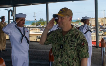 Rear Adm. Chris Cavanaugh, commander, Submarine Group Seven (CSG 7), Visits Frank Cable