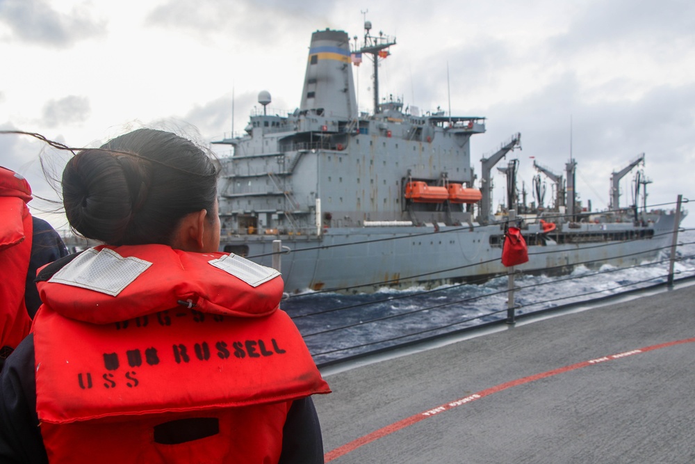 USS Russell (DDG 59) Fueling-at-Sea with USNS John Ericsson (T-AO 194)