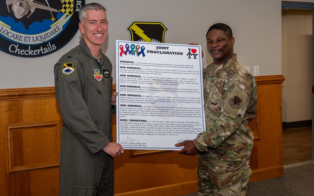 Team Tyndall signs joint proclamation