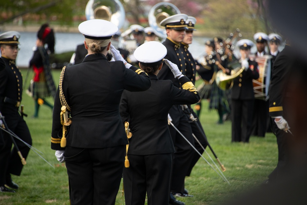 U.S. Naval Academy 1st Formal Parade for Vice Adm. Yvette Davids