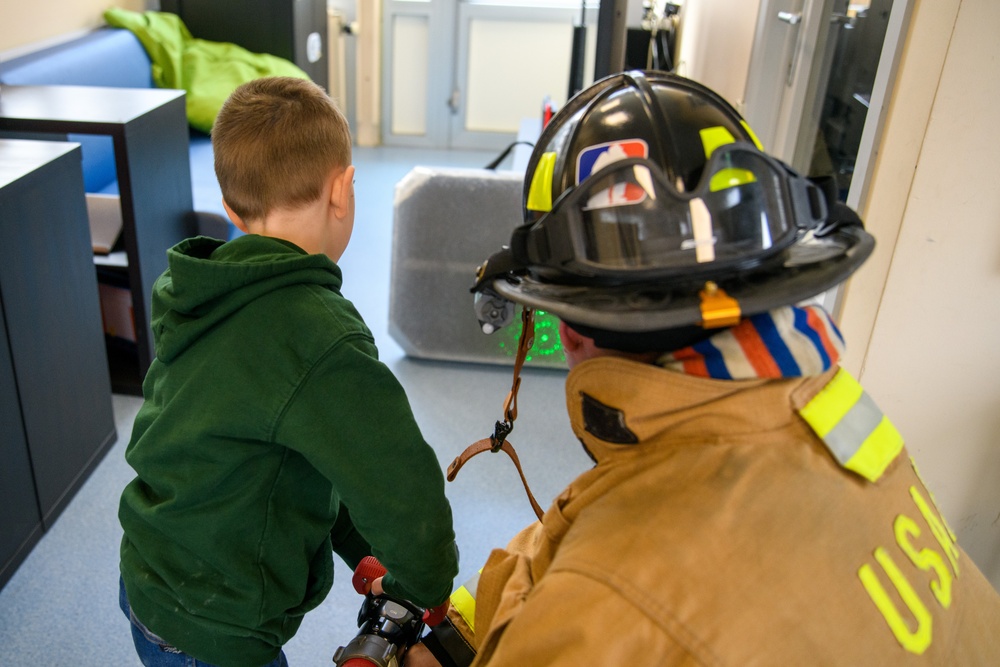 Month of the Military Child: Fire Prevention Event at SHAPE School