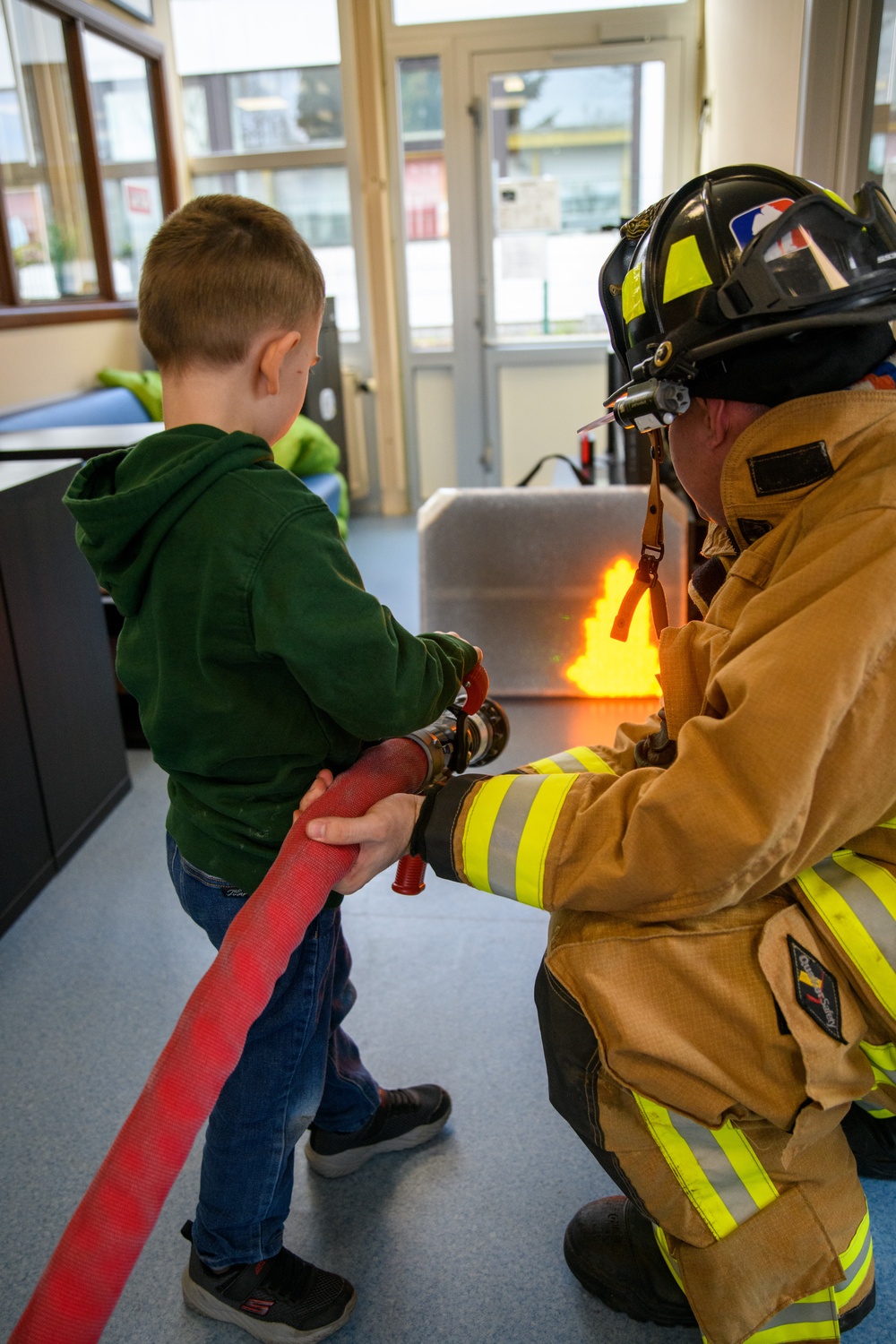 Month of the Military Child: Fire Prevention Event at SHAPE School