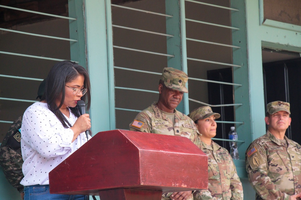 U.S. Southern Command and Global Aid Consultants donate equipment to Honduran school during CENTAM GUARDIAN 24