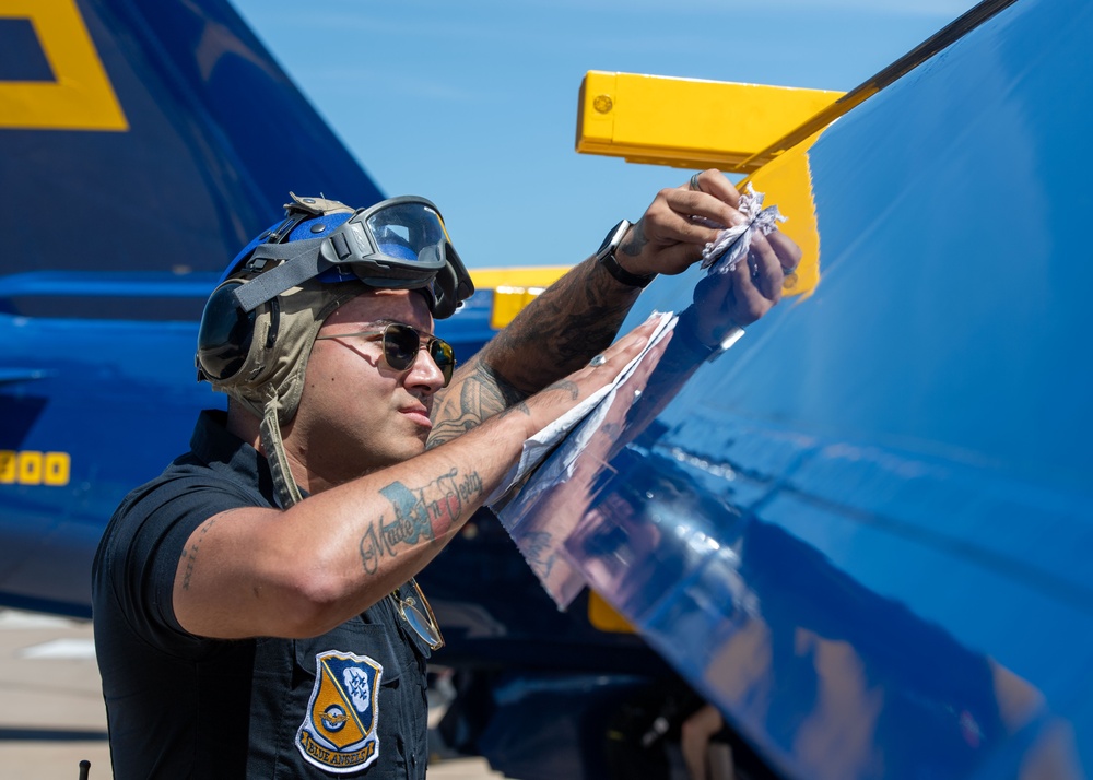 The Blue Angels’ perform at the Wings Over Cowtown Airshow