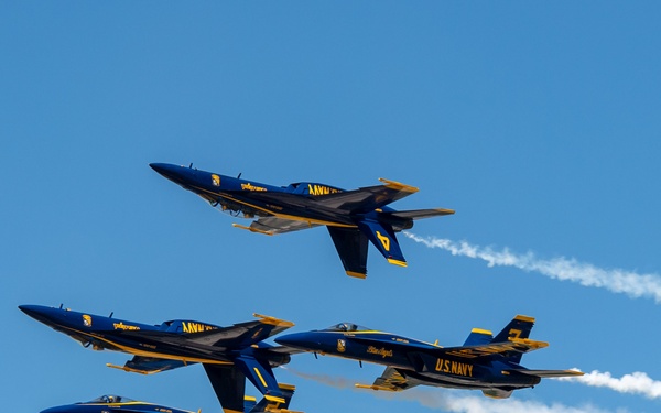The Blue Angels’ perform at the Wings Over Cowtown Airshow