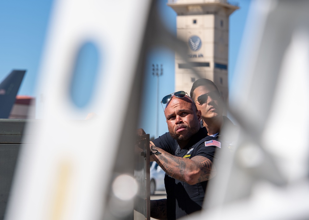 The Blue Angels perform at the Wings Over Solano Airshow