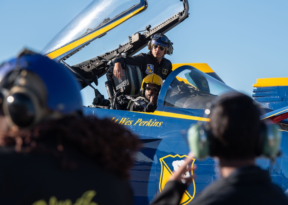 The Blue Angels perform at the Wings Over Solano Airshow