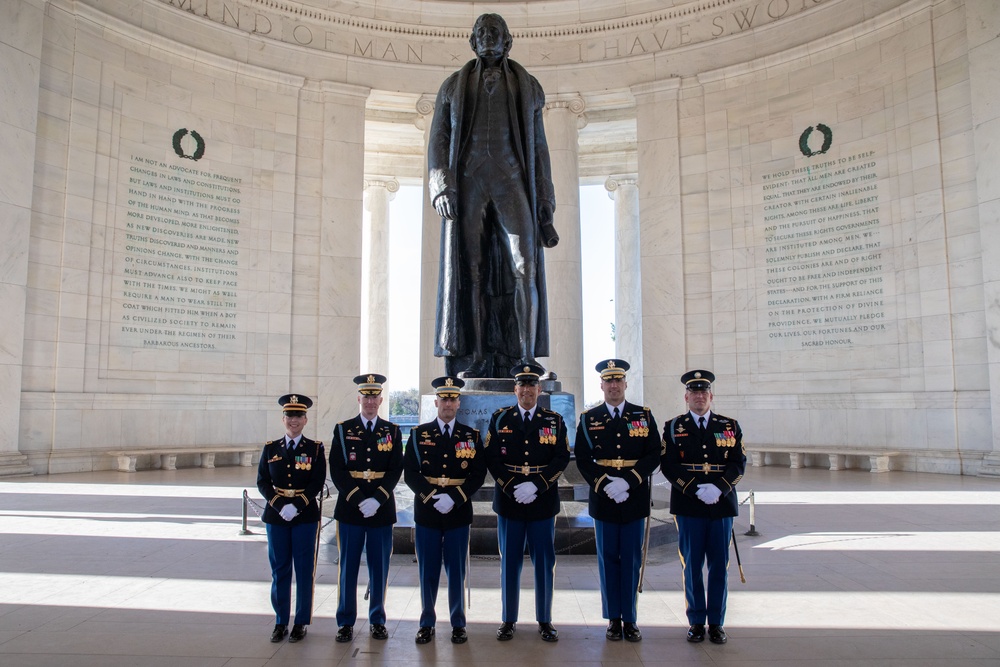 4th Battalion, 3d U.S. Infantry Regiment (The Old Guard) at the Thomas Jefferson Memorial