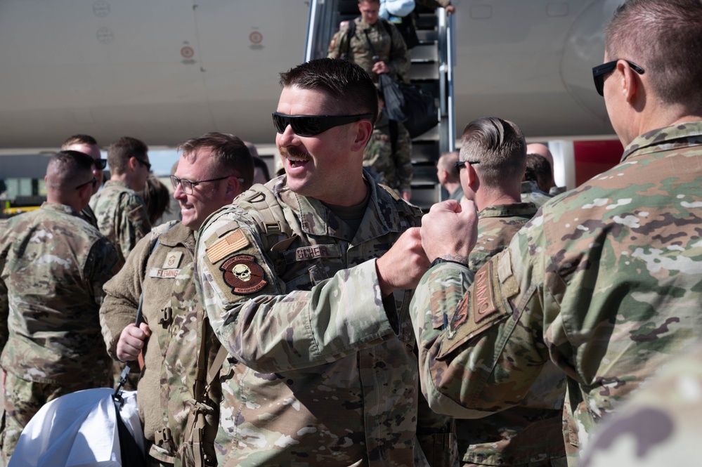 388th and 419th Fighter Wing airmen return from deployment in the Pacific.