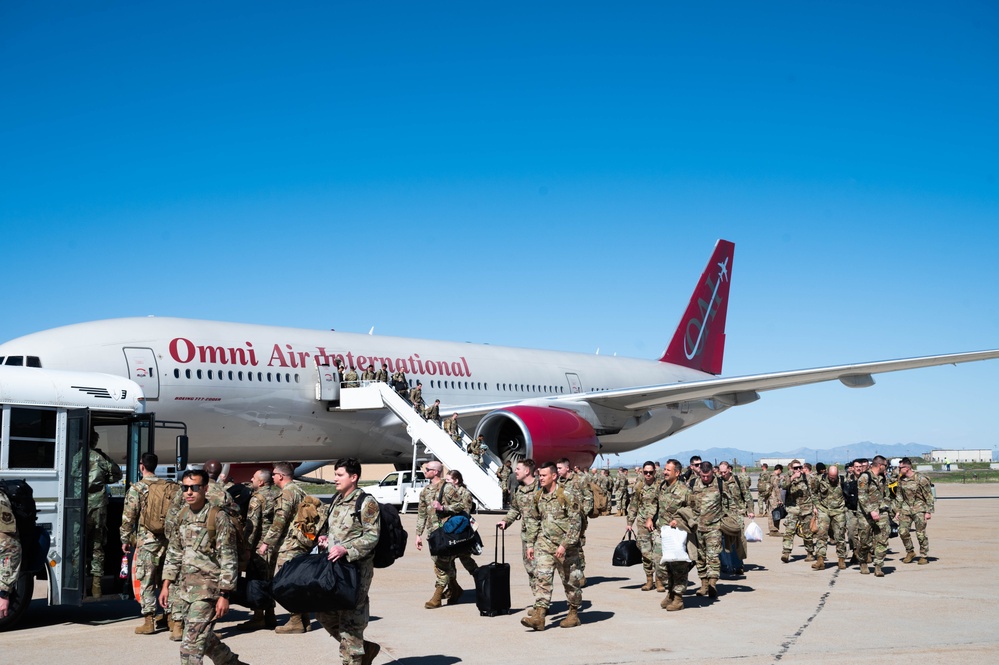 388th and 419th Fighter Wing airmen return from deployment in the Pacific.