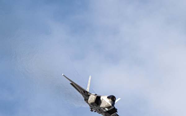 F-35A Demonstration Team performs at Fiesta of Flight airshow