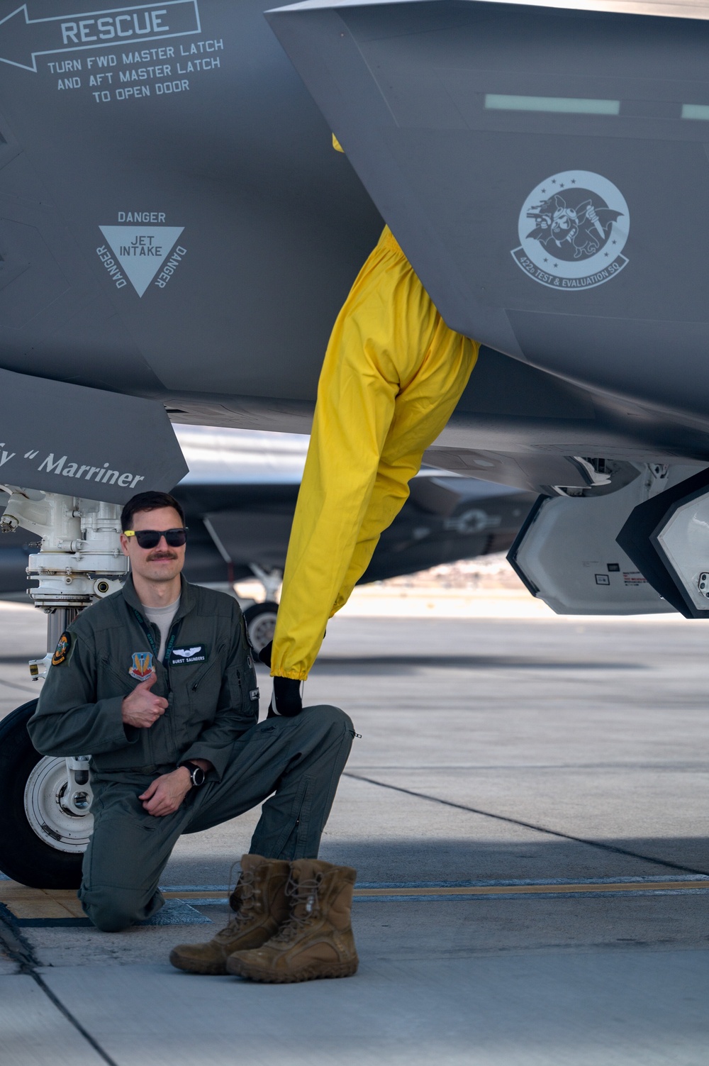 Pilots engage in independent pilot off-station procedures (IPOP) at Nellis AFB