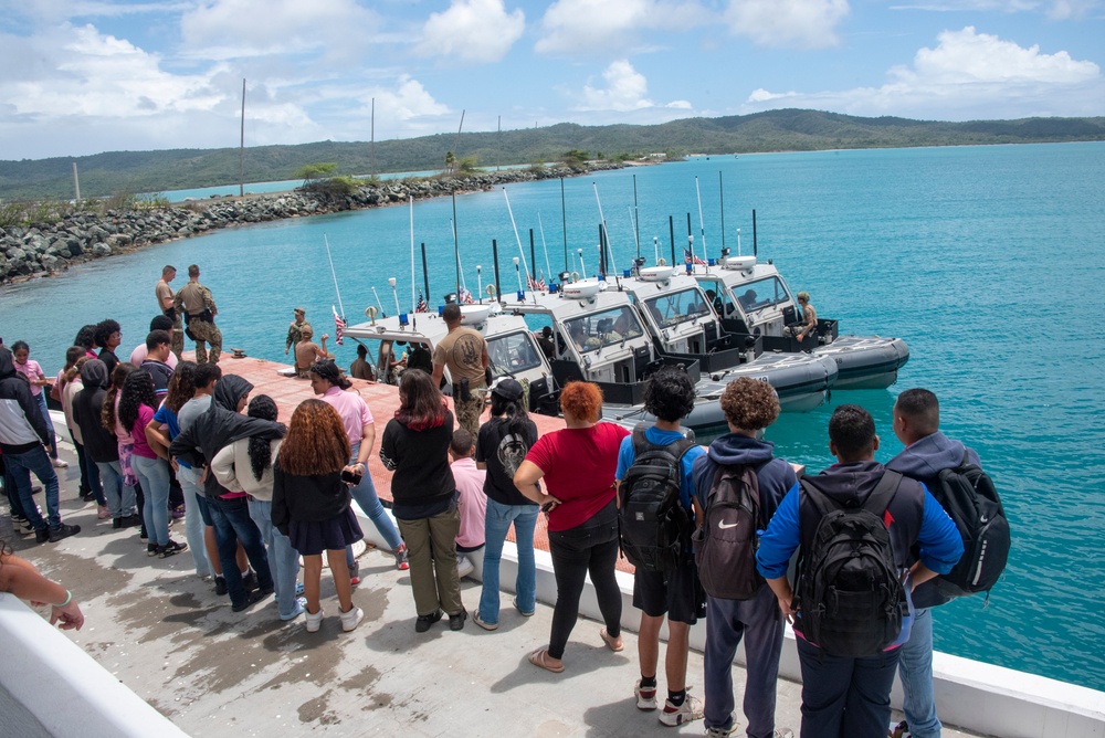 Coast Guard Port Security Units visit students in Vieques, Puerto Rico