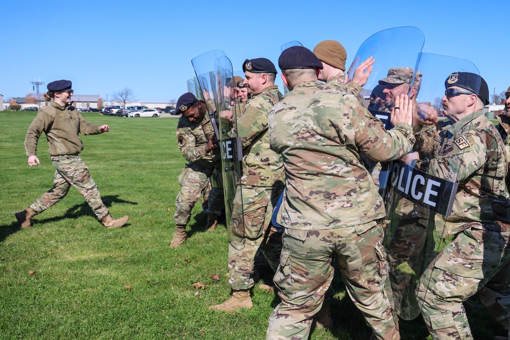 127th Wing Security Forces train for crowd disturbance response