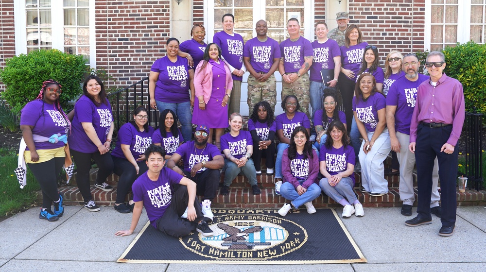 Garrison Command, MWR Staff Wear Purple to Support Military Children