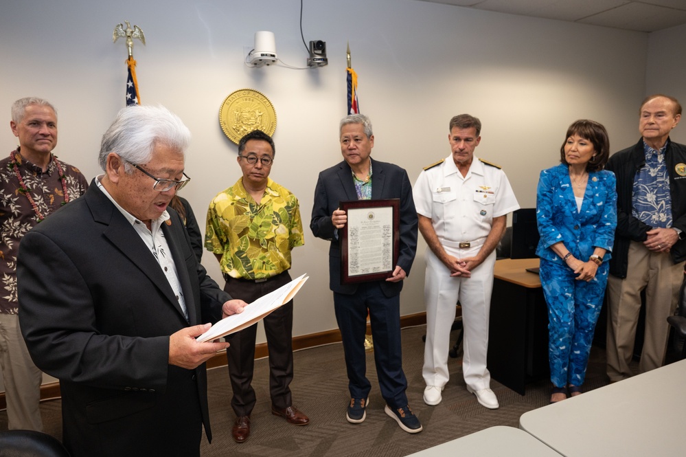 Hawaii State Legislature recognizes Adm. Aquilino for his time at USINDOPACOM