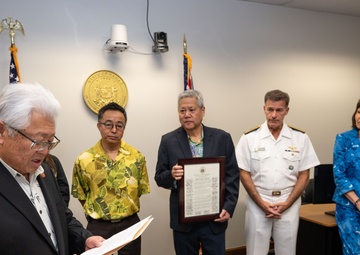 Hawaii State Legislature recognizes Adm. Aquilino for his time at USINDOPACOM