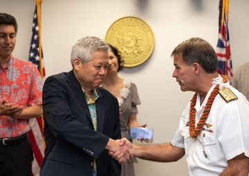 Hawaii State Legislature recognizes Adm. Aquilino for his time at USINDOPACOM