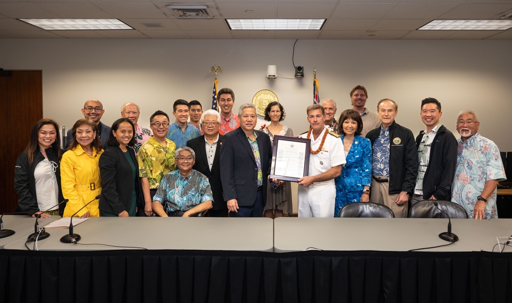 Hawaii State Legislature recognizes Adm. Aquilino for his time at USINDOPACOM