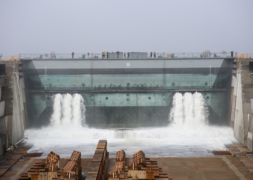 Flooding of Dry Dock #6