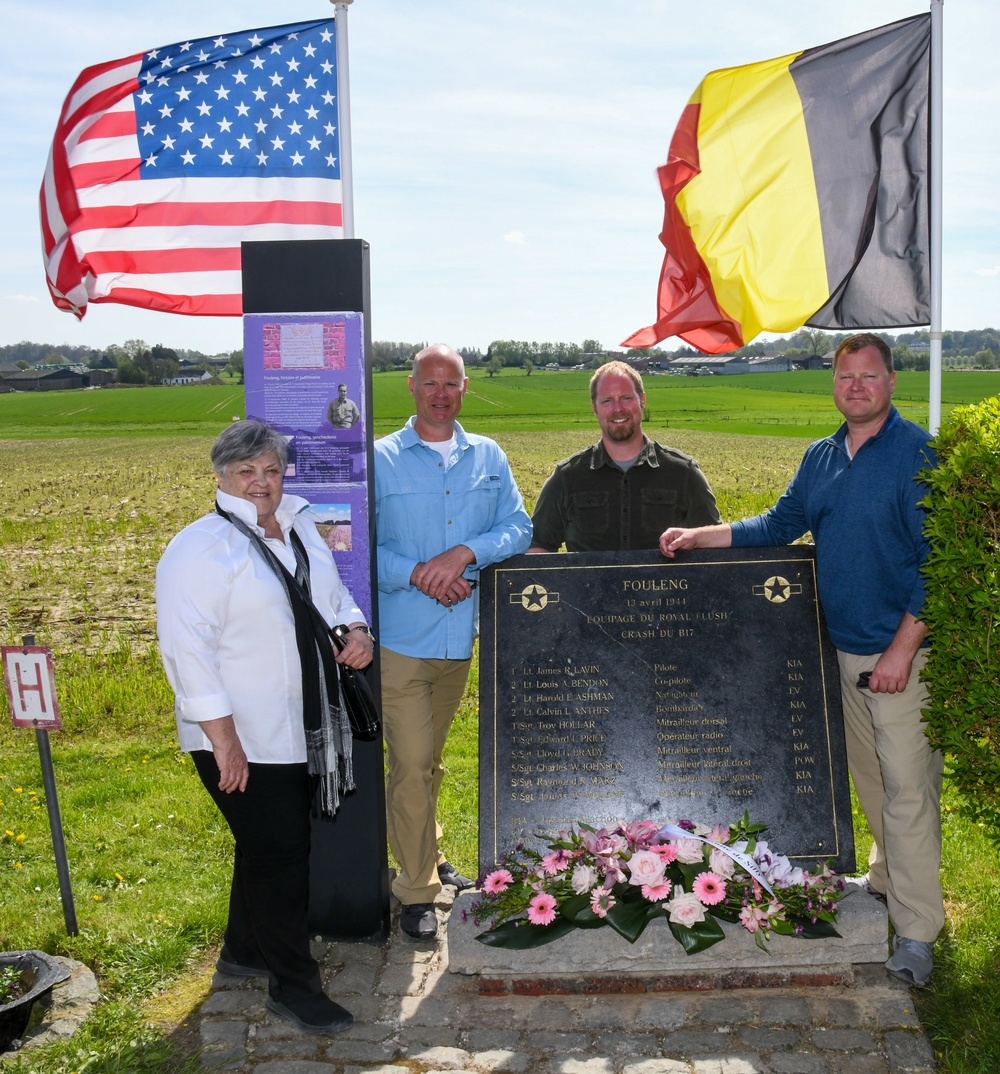 American and Belgian Families honor the Royal Flush Airmen