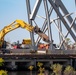 Salvage crews deconstruct wreckage removed from the Francis Scott Key Bridge
