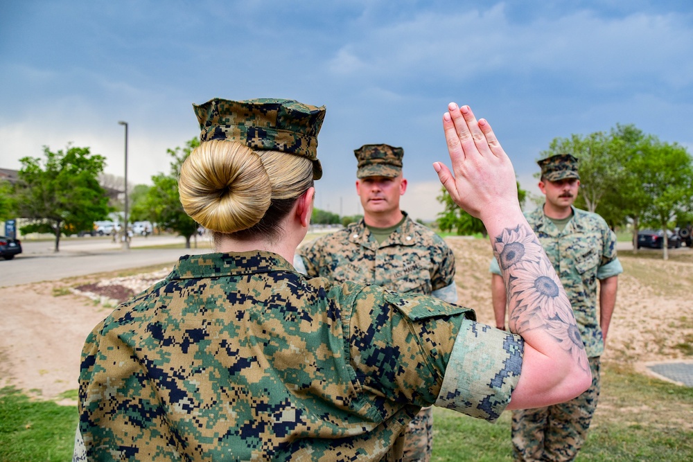 Marine SSgt Promotions at Goodfellow AFB