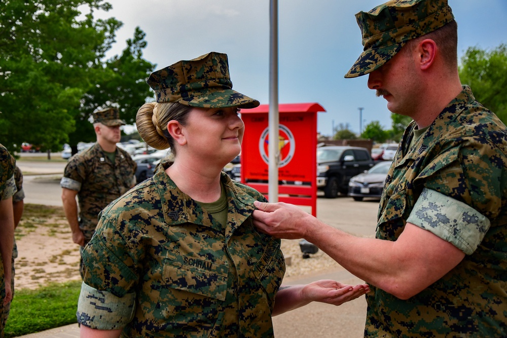 Marine SSgt Promotions at Goodfellow AFB